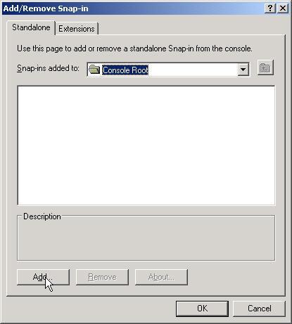 Figure 45: Importing root certificate (2) Click the Add button to select what
