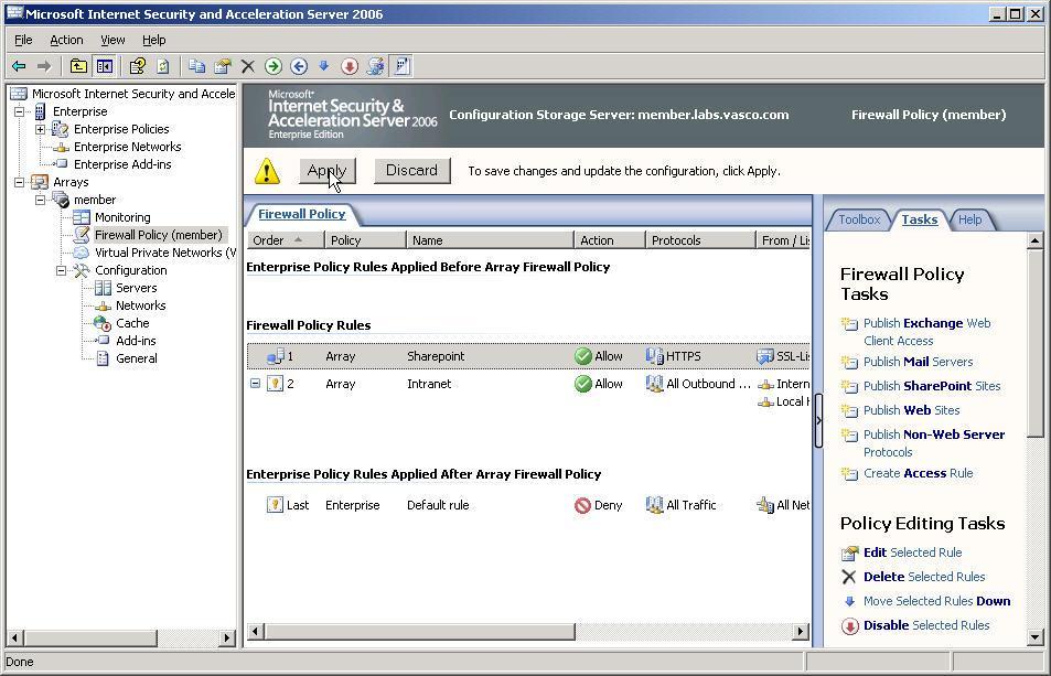 Figure 92: RADIUS settings (6) To save all changes, click the Apply button on top of the center window.