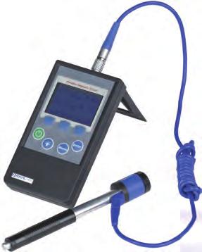 Application D400: digital rebound hardness testing device, consisting of: display unit with large LCD monitor and background lighting, function and control keys separate impact unit type D, length