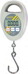 443 A H K K B KERN electronic hand balances type CH / HDB suspended scales within reach at all times large LED display, digit height 11 mm display units: kg/lb/n AUTO-OFF function after 5 min.