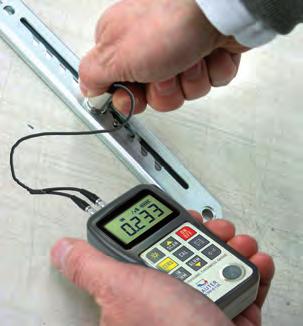 mm, testing frequency 5 MHz measuring range: Wall thickness1.2-230 mm (steel), digit increment 0.