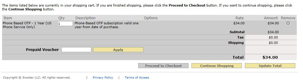 After you click Add to Cart, the item shows in your cart. Click Proceed to Checkout. On the Payment Information page, you have the option to pay by credit card or invoice.