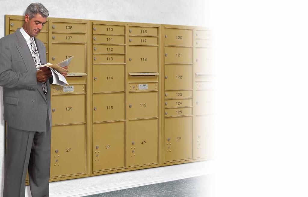 4C Custom Horizontal Mailboxes - continued on pages 16-17 4C CUSTOM HORIZONTAL MAILBOXES FRONT OR REAR LOADING Made of heavy duty and stainless steel hardware, Salsbury 3700 series 4C custom