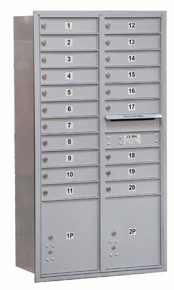 pdf For Indoor or Outdoor Use Fully Integrated or Stand-Alone Parcel Lockers (4) maximum height 4C standard horizontal mailboxes in finish with custom engraved placards (#3767) displayed Note: U.S.P.S. standard 4C requires a minimum of one parcel locker for every ten (10) tenant compartments.