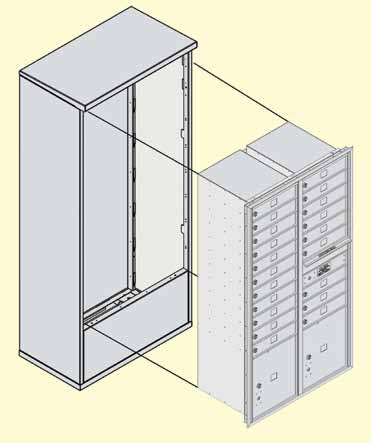 3916D 3916S Order mailboxes separately 4C HORIZONTAL MAILBOX ENCLOSURES - FREE-STANDING MODEL DESCRIPTION UNIT SIZE WEIGHT PRICE FOR MAXIMUM HEIGHT UNITS (maximum allowable height) 3916D 1