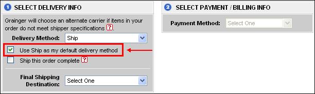 Ordering, Continued Step 6: Click the checkbox to select your default setting.