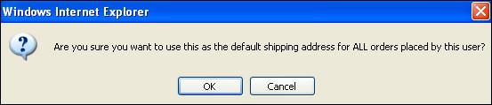 Final Shipping Destination, Continued Note: When you select the Final Shipping Destination, you have two choices.