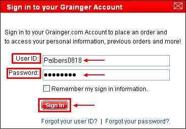 Log on to Grainger.com Overview Customers must log on to Grainger.com to see their pricing.