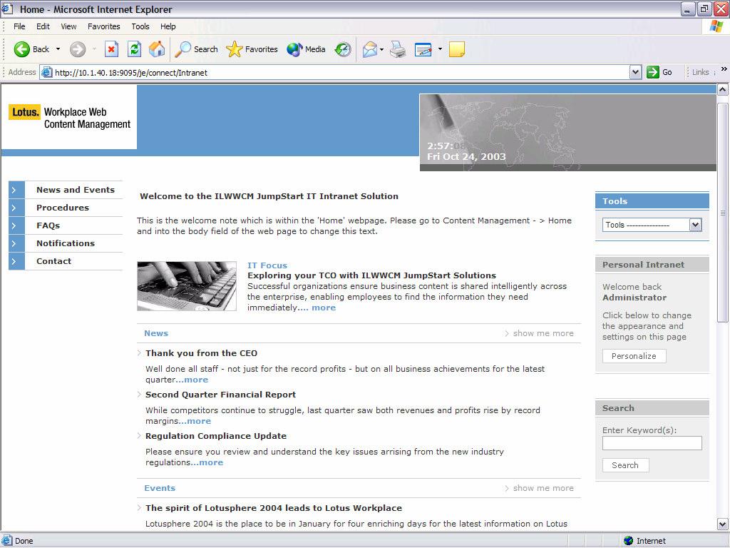 intranet and extranet sites Different people