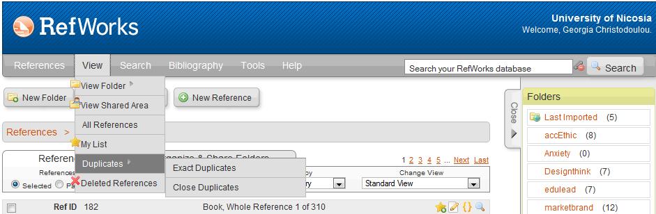 8 FIND AND DELETE DUPLICATE REFERENCES Over time it is very easy to import a reference more than once.