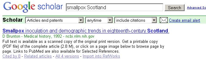 Importing from Google Scholar (2) Search results should now offer the option to Import