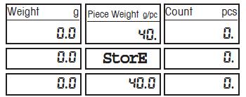 4.6. Sampling, Calculating Average Piece Weight (APW) Place the desired sample onto the weighing pan(or into a tared container), (ex.