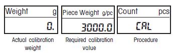 When the scale is ideally positioned for operation, enter calibration and proceed as follows: Make sure the scale is in zero mode, long-press ZERO to initiate calibration (do not release key-press