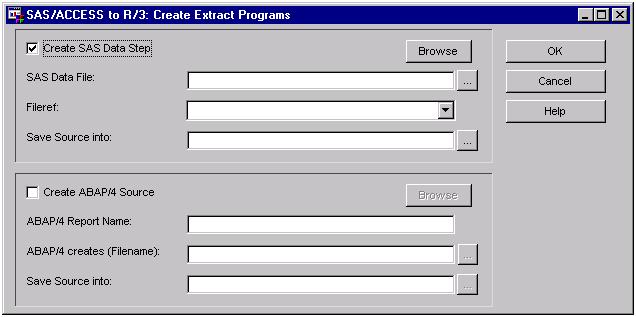 Using the SAS/ACCESS Interface to R/3 4 Create Extract Programs Window 41 Display 4.