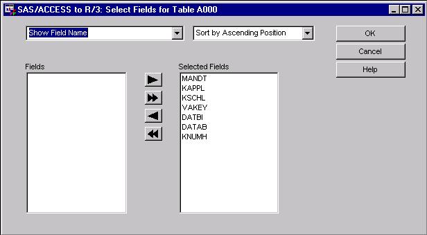 Using the SAS/ACCESS Interface to R/3 4 Attributes for a Table (Edit) Window 45 The Related Tables tab contains two tables: the table on the left half of the tab displays the abbreviation and