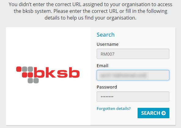 If the user enter the correct details, they are shown information about the accounts they belong to and can select the correct account to login.