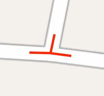 orientation Road lines are distorted by the thinning