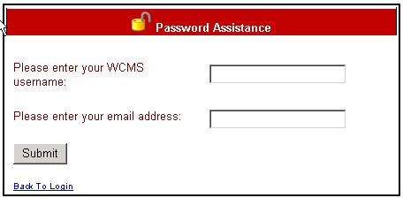 Logging In, Continued Procedure (continued) 3 If you forget your password, click Forgot your Password? and Password Assistance will open.