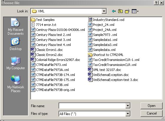 Uploading Tenant Data from a File, Continued Procedure (continued) 3 Click on Browse to find your file on your computer.