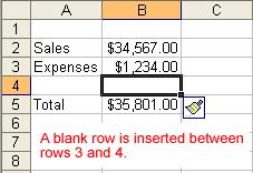 Excel inserts the same number of new rows that you originally selected. Inserting a column In Excel, you can insert a column anywhere you need it.