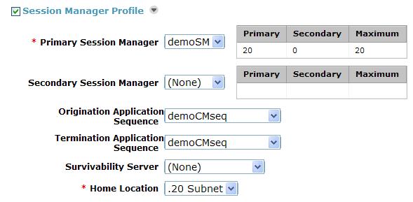 Under Communication Profile Session Manager: Primary Session Manager Select the Session Manager instance that should be used as the home server for the currently displayed Communication Profile.