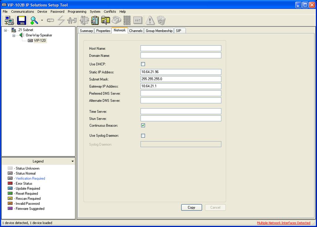 6.3. Administer Network Select the Network tab.