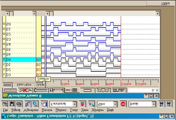 The waveforms may be a bit squeezed to view easily, so you can click the Zoom In button to expand the time scale.