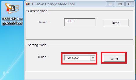 ) 8 ) Open the TBS6528 Mode Change tool