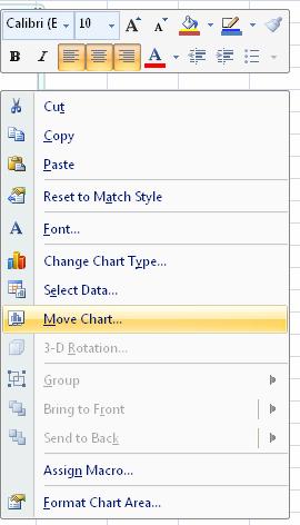 11 In Excel 2007, you will get a chart within