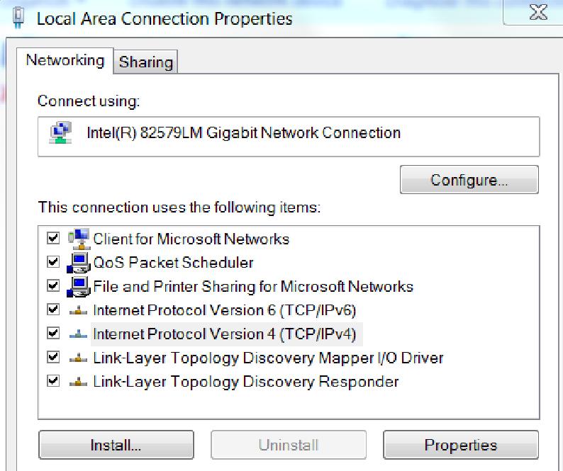 14. Test the connection (Windowsr PC). for Mac computer, go to step 15. 14.1 Click on the Windows Start icon in the lower left corner of the screen. See Figure 21. 14.5 Select Internet Protocol Version 4.