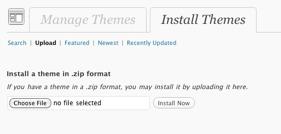 Then press the Install Themes tab at the top of the page.