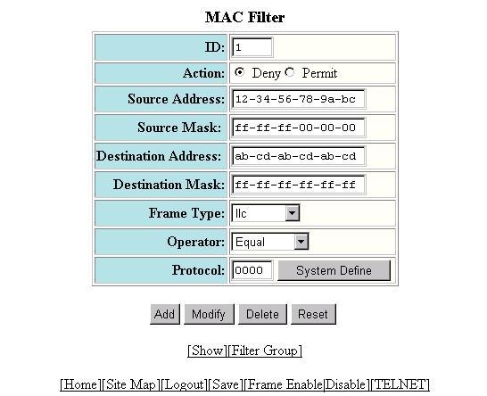Configuring Basic Features To define a MAC filter: 2. Click on the plus sign next to Configure in the tree view to display the configuration options. 3.