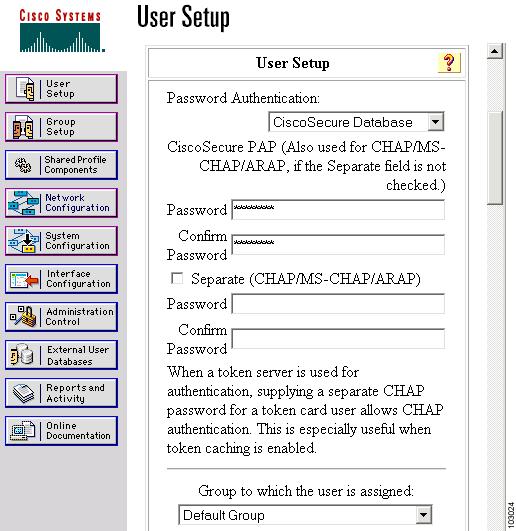Figure 12-11 shows the User Setup page.