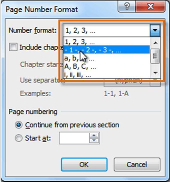 Format the Page Numbers: Select the header or footer that contains the page number. From the Design tab, select the Page Number command.