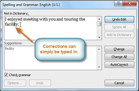 Grammar "errors": Ignore Once: Skips the "error" without changing it. Ignore Rule: Skips this "error" and all other instances relating to this rule.