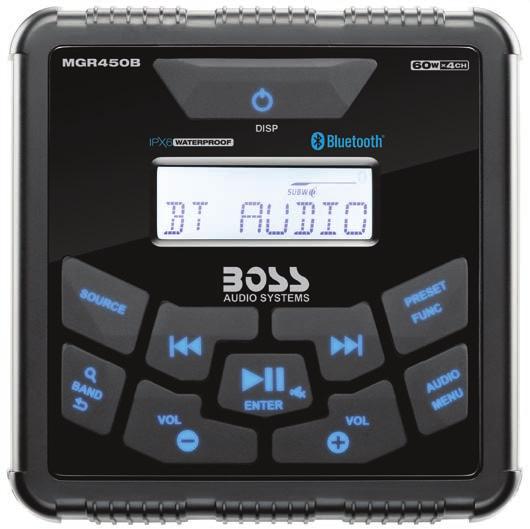 MCKGB450W.6 BLUETOOTH (AUDIO STREAMING) MARINE GAUGE DIGITAL MEDIA AM/FM RECEIVER 1 PAIR - 6.