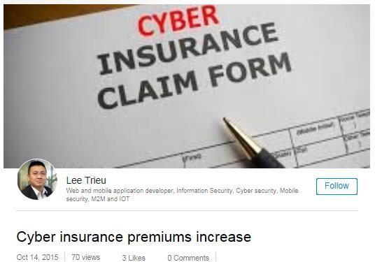 Distinct Advantage - Cyber Insurance Premiums Date: Oct 2015 Reduce your premiums; implement best-practice information security procedures International standard ISO 27001 sets out the