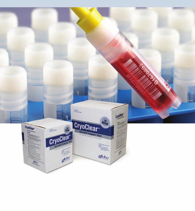 Each vial is printed with a unique barcode that may be used for automated data collection, accurate sample inventory or to conceal the sample s identity.