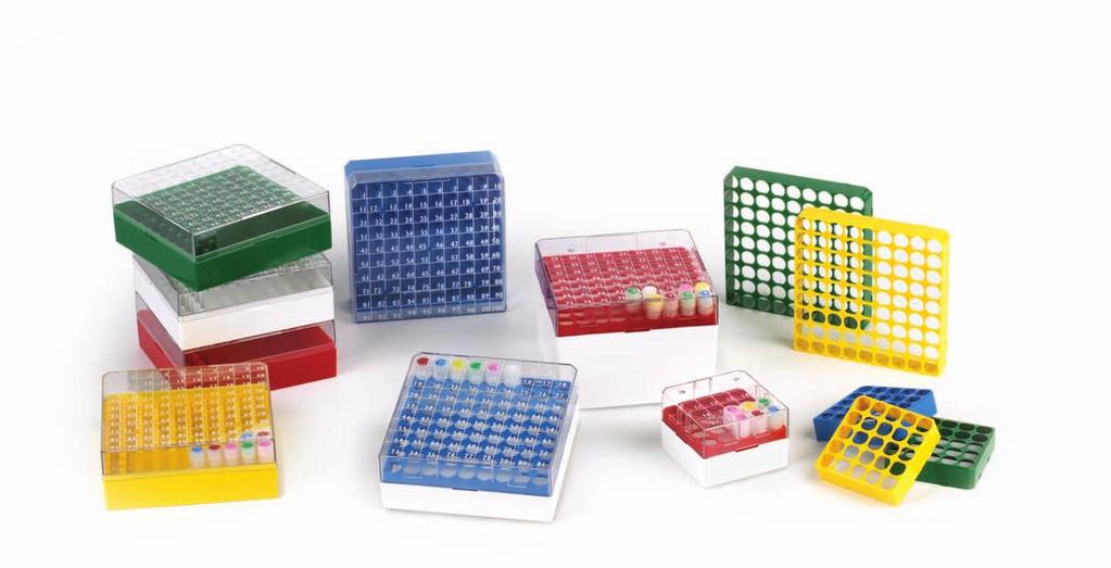 BioBox Plastic Storage Boxes Transparent lid for viewing contents Printed numerical grid for easy sample identification Each box features two angled corners to guarantee proper alignment of the grid