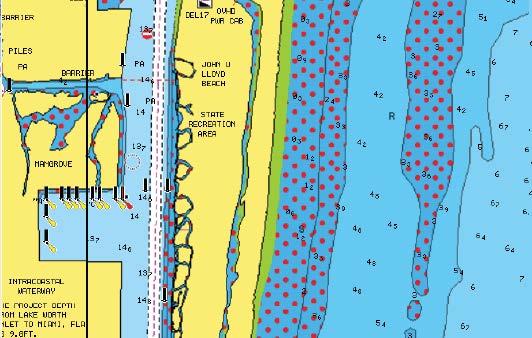 This allows you to highlight areas of water between 0 and the selected depth (up to 10 meters/30 feet).