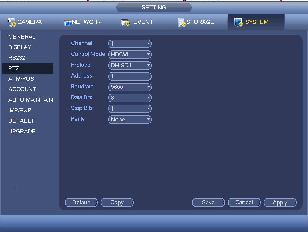 4 Menu 4.1 HDCVI Series DVR Settings This HDCVI camera series can adjust OSD menu via coaxial control.
