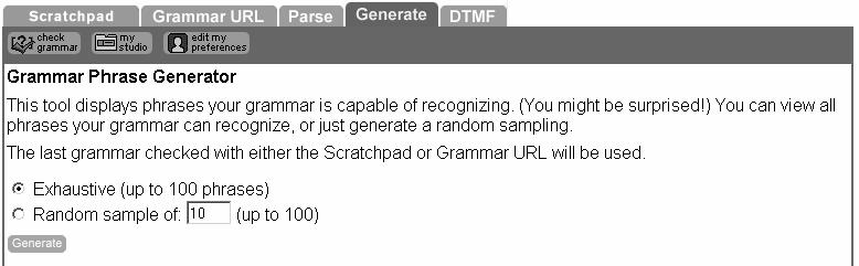 Grammar Phrase Generator