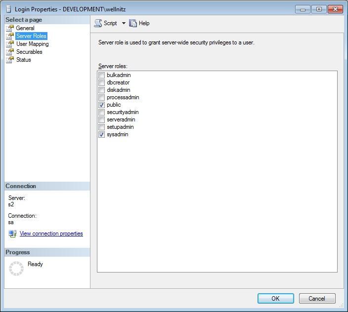 Select the replication Database as Default
