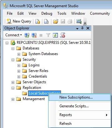 1. Open the SQL Management Studio on the client and connect