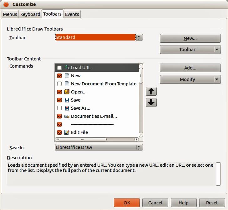 Figure 13: Customize dialog Toolbars page Choosing and defining colors The Color bar (Figure 14) displays the current color palette.
