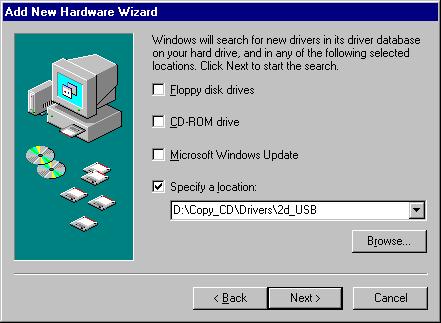 The reason for this is that the necessary USB drivers files can't be installed via the standard kit system setup. The user must enter the directory to the necessary USB driver files manually.