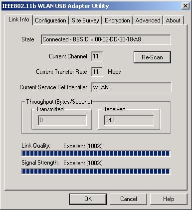 Use Wireless LAN Utility In Windows 98, 2000 and ME Wireless LAN Utility icon Icon Meaning Green: indicates a connection is linked to a wireless network.