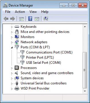Identifying device COM port step 1 Choosing COM port 01 02 03 Figure 3-2: Identifying COM port