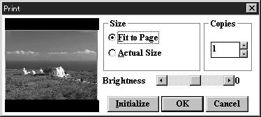 4 Click [OK]. 5 Select [Print] in the File menu or click in the tool bar. The [Print] dialog box appears.