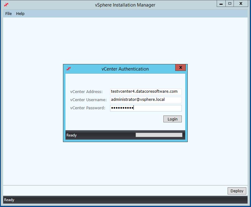 New Installation Instructions 1) Download the DataCore vsphere Installation Manager executable (vsphereinstallationmanager.exe) to any machine that can connect to the vcenter Server and run it.
